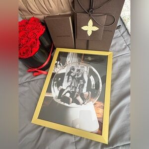 Authentic Louis Vuitton 9x12 Gold Framed Art from VIP Catalog/2 Prints in One